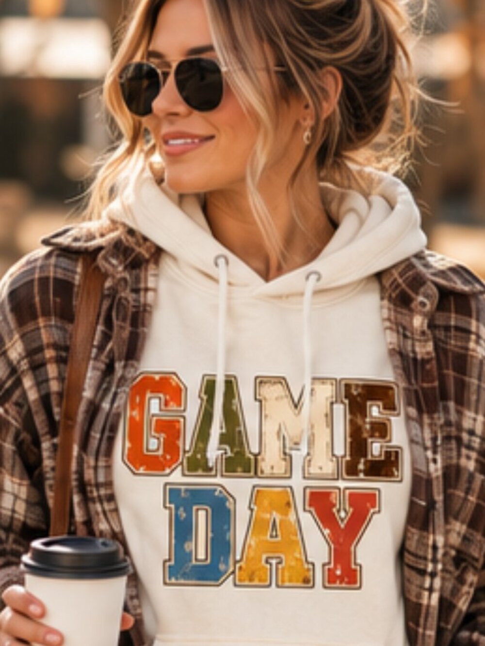 Vintage Game Day Hoodie | Retro Football Fall Lightweight Sweatshirt
